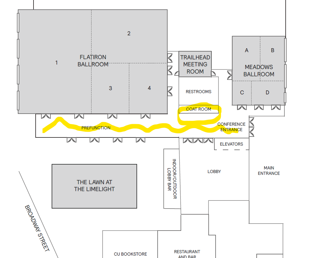 Check-in location map